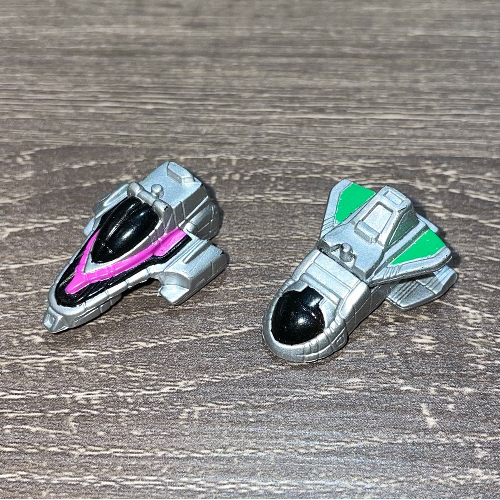 VINTAGE RARE BANDAI Power Rangers Time Force Megazord Micro Flyers Of 2ea
